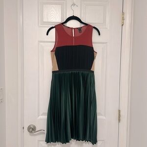 Scotch & Soda Madison Scotch color block above knee dress pleated skirt petite